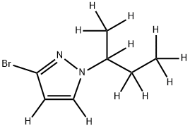 3-Bromo-1-(sec-butyl)pyrazole-d11 Struktur