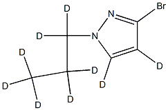 3-Bromo-1-(n-propyl)pyrazole-d9 Struktur