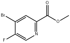 4-Bromo-3-fluoro-6-(methoxycarbonyl)pyridine 化学構造式