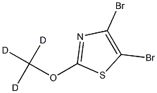 4,5-Dibromo-2-(methoxy-d3)-thiazole Struktur