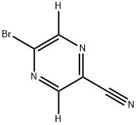5-Cyano-2-bromopyrazine-d2 Structure