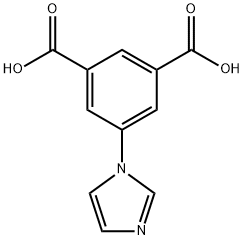 5-(1H-imidazol-1-yl)-1,3-Benzenedicarboxylic acid Struktur