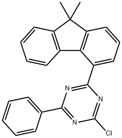 1,3,5-Triazine, 2-chloro-4-(9,9-dimethyl-9H-fluoren-4-yl)-6-phenyl- Struktur