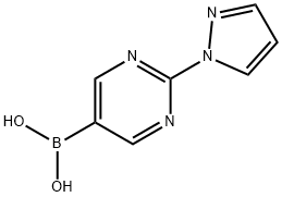 2-(1H-Pyrazol-1-yl)pyrimidine-5-boronic acid Structure