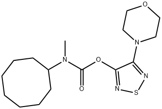 4-(4-Morpholinyl)-1,2,5-thiadiazol-3-yl N-cyclooctyl-N-methylcarbamate Struktur