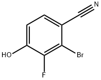2-Bromo-3-fluoro-4-hydroxybenzonitrile, 1690654-52-4, 结构式