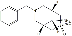 (1R,5S,9s)-9-amino-7-benzyl-3-thia-7-azabicyclo[3.3.1]nonane 3,3-dioxide 结构式