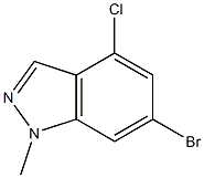 6-bromo-4-chloro-1-methyl-1H-indazole Struktur