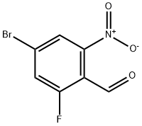 4-溴-2-氟-6-硝基苯甲醛 结构式
