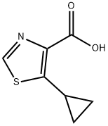 5-cyclopropyl-1,3-thiazole-4-carboxylic acid Struktur