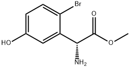 METHYL (2R)-2-AMINO-2-(2-BROMO-5-HYDROXYPHENYL)ACETATE Structure