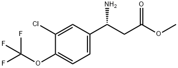 METHYL (3R)-3-AMINO-3-[3-CHLORO-4-(TRIFLUOROMETHOXY)PHENYL]PROPANOATE 结构式