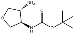 tert-butyl ((3R,4R)-4-aminotetrahydrofuran-3-yl)carbamate Structure