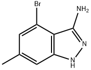 4-bromo-6-methyl-1H-indazol-3-amine 化学構造式