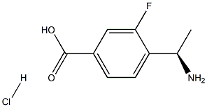 4-((1R)-1-AMINOETHYL)-3-FLUOROBENZOIC ACID HYDROCHLORIDE Struktur