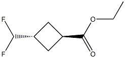 ethyl trans-3-(difluoromethyl)cyclobutane-1-carboxylate Structure