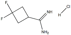 3,3-difluorocyclobutane-1-carboximidamide hydrochloride Structure