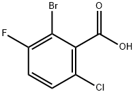 2-溴-6-氯-3-氟苯甲酸,1781926-06-4,结构式