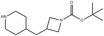 tert-butyl 3-[(piperidin-4-yl)methyl]azetidine-1-carboxylate Structure