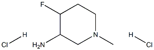 3-氨基-4-氟-1-甲基哌啶二盐酸盐,1785091-96-4,结构式