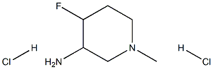 3-氨基-4-氟-1-甲基哌啶二盐酸盐 结构式