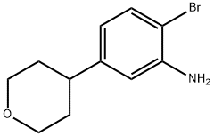 2-bromo-5-(tetrahydro-2H-pyran-4-yl)aniline Struktur