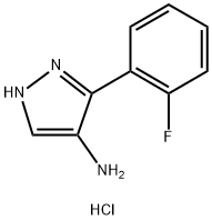 3-(2-氟苯基)-1H-吡唑-4-胺二盐酸, 1788613-48-8, 结构式