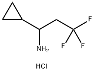 1-cyclopropyl-3,3,3-trifluoropropan-1-amine hydrochloride Struktur