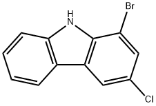 1-bromo-3-chloro-9H-carbazole Struktur