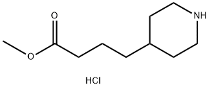 4-Piperidinebutanoic acid, methyl ester, hydrochloride Struktur