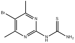 5-Bromo-4,6-dimethylpyrimidin-2-ylthiourea, 95% Structure