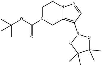 3-(四甲基-1,3,2-二氧杂硼硼烷-2-基)-4H,5H,6H,7H-吡唑并[1,5-A]吡嗪-5-羧酸叔丁酯, 1798843-08-9, 结构式