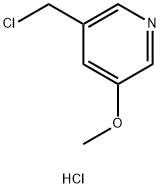 3-(chloromethyl)-5-methoxypyridine hydrochloride 化学構造式