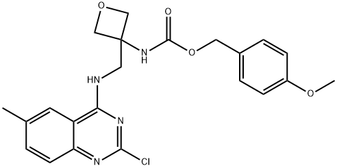 4-methoxybenzyl (3-(((2-chloro-6-methylquinazolin-4-yl)amino)methyl)oxetan-3-yl)carbamate|4-甲氧基苄基(3-((2-氯-6-甲基喹唑啉-4-基)氨基)甲基)氧杂环丁烷-3-基)氨基甲酸酯