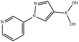 1-(3-Pyridyl)-1H-pyrazole-4-boronic acid,1802481-40-8,结构式