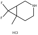 7,7-difluoro-6-methyl-3-azabicyclo[4.1.0]heptane hydrochloride,1803582-38-8,结构式