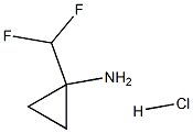 1-(difluoromethyl)cyclopropan-1-amine hydrochloride 化学構造式