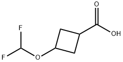 3-(difluoromethoxy)cyclobutane-1-carboxylic acid Structure