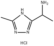 1-(5-methyl-4H-1,2,4-triazol-3-yl)ethan-1-amine hydrochloride Structure