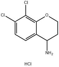 7,8-DICHLORO-3,4-DIHYDRO-2H-1-BENZOPYRAN-4-AMINE HYDROCHLORIDE,1803607-13-7,结构式