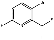 3-Bromo-2-(difluoromethyl)-6-fluoropyridine Structure