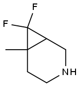 7,7-二氟-6-甲基-3-氮杂双环[4.1.0]庚烷 结构式