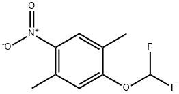 Benzene, 1-(difluoromethoxy)-2,5-dimethyl-4-nitro-,1804886-05-2,结构式