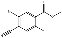 Methyl 5-bromo-4-cyano-2-methylbenzoate Struktur