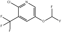 2-chloro-5-(difluoromethoxy)-3-(trifluoromethyl)pyridine Structure