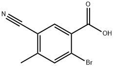 2-Bromo-5-cyano-4-methylbenzoic acid Struktur