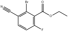 2-溴-3-氰基-6-氟苯甲酸乙酯, 1806848-35-0, 结构式