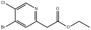 Ethyl 4-Bromo-5-chloropyridine-2-acetate 化学構造式