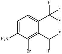 2-Bromo-3-difluoromethyl-4-(trifluoromethyl)aniline Structure