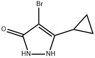 4-bromo-3-cyclopropyl-1H-pyrazol-5-ol Struktur